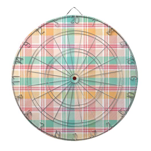 Mehrfarbige Karo-Gingham Dartscheibe (vorne)