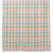 Mehrfarbige Karo-Gingham Duschvorhang (Vorderseite)
