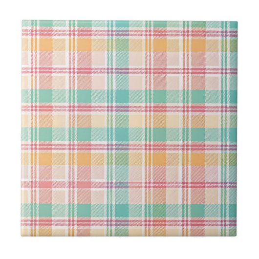 Mehrfarbige Karo-Gingham Fliese (Vorderseite)