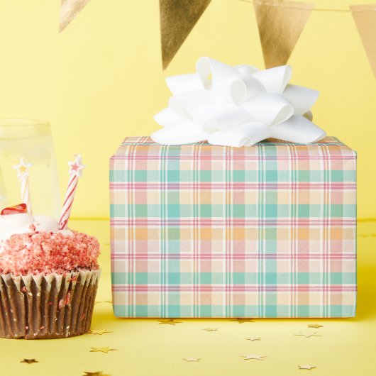 Mehrfarbige Karo-Gingham Geschenkpapier (Geburtstagsparty)