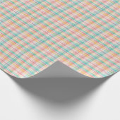 Mehrfarbige Karo-Gingham Geschenkpapier (Ecke)