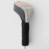 Mehrfarbige Karo-Gingham Golf Headcover (angewinkelt)
