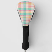 Mehrfarbige Karo-Gingham Golf Headcover (Vorderseite)