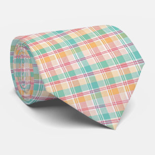 Mehrfarbige Karo-Gingham Krawatte