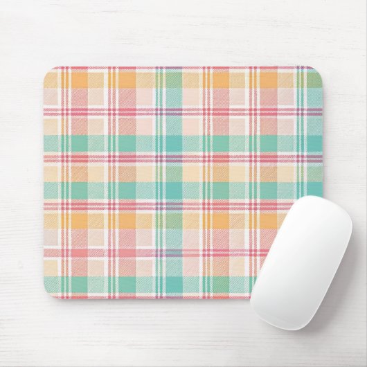 Mehrfarbige Karo-Gingham Mousepad (Mit Mouse)