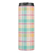 Mehrfarbige Karo-Gingham Thermosbecher (Rückseite)