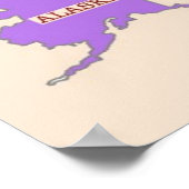 mehrfarbige Karte der Vereinigten Staaten Poster (Ecke)