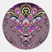 Mehrfarbige ~ Klassische Rundkleber Runder Aufkleber (Vorderseite)