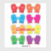 mehrfarbige Knitterfütter Thunder_Cove Aufkleber (Blatt)