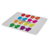 mehrfarbige Knitterfütter Thunder_Cove Schneidebrett (Ecke)