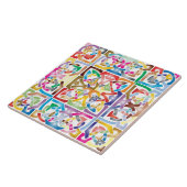 mehrfarbige Knotzielle Keramik Fliese (Seite)