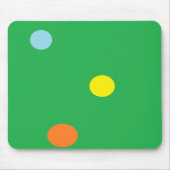 Mehrfarbige Kreise auf Grün Mousepad (Vorne)