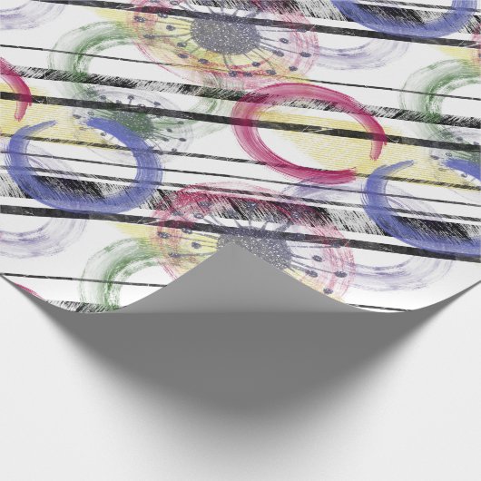 mehrfarbige Kreise Geschenkpapier (Ecke)