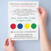 mehrfarbige Kreise, Maler und Dekorator Flyer (Hand)