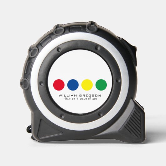 mehrfarbige Kreise, Maler und Dekorator Maßband (Vorderseite)