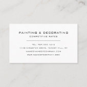 mehrfarbige Kreise, Maler und Dekorator Visitenkarte (Rückseite)