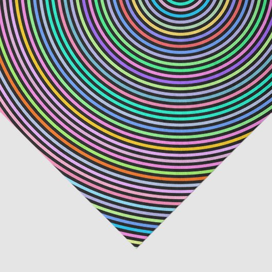 Mehrfarbige Kreise/Ring-Muster Seidenpapier (Ausschnitt)