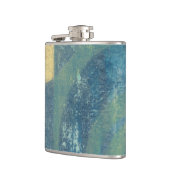 Mehrfarbige Kreise und Panels Flachmann (Links)