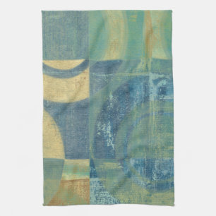 Mehrfarbige Kreise und Panels Geschirrtuch