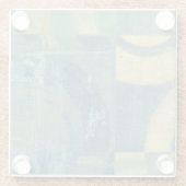 Mehrfarbige Kreise und Panels Glasuntersetzer (Rückseite)