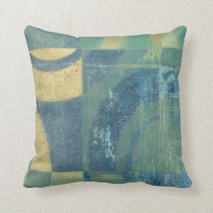 Mehrfarbige Kreise und Panels Kissen