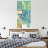 Mehrfarbige Kreise und Panels Leinwanddruck (Insitu (Schlafzimmer))