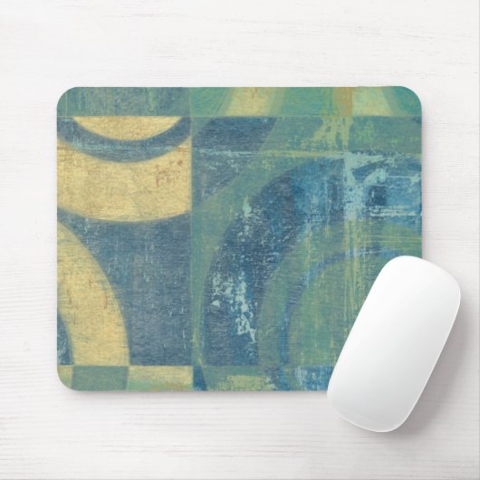 Mehrfarbige Kreise und Panels Mousepad (Mit Mouse)