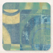 Mehrfarbige Kreise und Panels Rechteckiger Pappuntersetzer (Vorderseite)