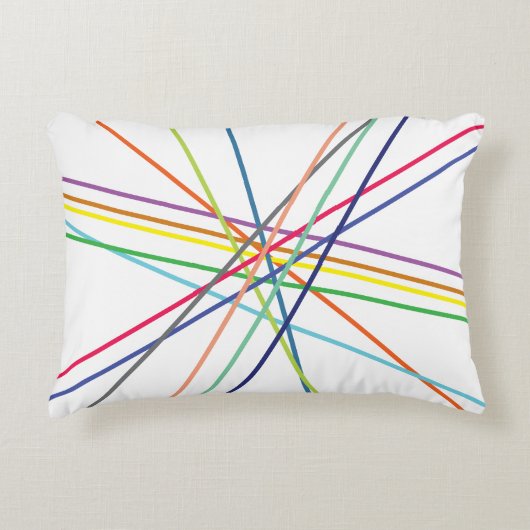 mehrfarbige Kreuzungen Dekokissen (Vorderseite)