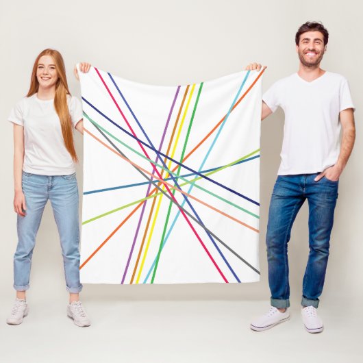 mehrfarbige Kreuzungen Fleecedecke (Beispiel)