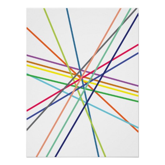 mehrfarbige Kreuzungen Poster (Vorderseite)