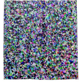 Mehrfarbige Kristalle Duschvorhang