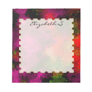 mehrfarbige Kristalle Notizblock