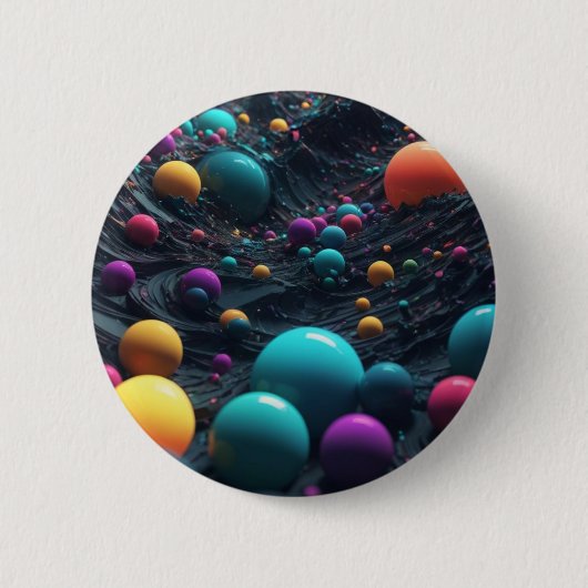 Mehrfarbige Kugeln Kunstwerk  Button (Vorderseite)