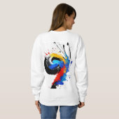 mehrfarbige Kunst Sweatshirt (Schwarz voll)