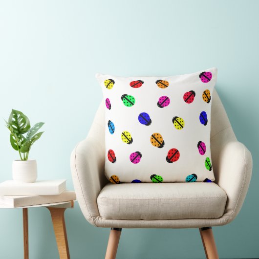 Mehrfarbige Lady Bug Pillow Kissen (Stuhl )