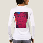 Mehrfarbige Langarm- Tri-Blend Shirt (Rückseite)