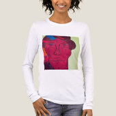 Mehrfarbige Langarm- Tri-Blend Shirt (Vorderseite)