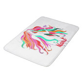 mehrfarbige Langhaargöttin Thunder_Cove Badematte (Schrägansicht)