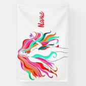 mehrfarbige Langhaargöttin Thunder_Cove Banner (Vertikal)