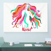 mehrfarbige Langhaargöttin Thunder_Cove Banner (Messe)