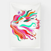 mehrfarbige Langhaargöttin Thunder_Cove Banner (Vertikal)