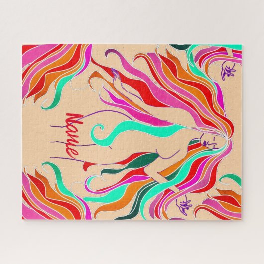 mehrfarbige Langhaargöttin Thunder_Cove Puzzle (Horizontal)