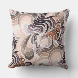 Mehrfarbige Lavendel/Taupe Reversible Pillow Kissen