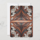 Mehrfarbige Leder und Spitzen sehen zum Geburtstag Einladung (Rückseite)