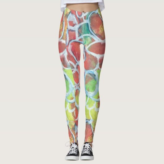 mehrfarbige Leggings (Vorderseite)