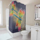 mehrfarbige Libellen Duschvorhang (Beispiel)