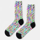 Mehrfarbige Limonadenflaschen Socken (Linkes Detail)