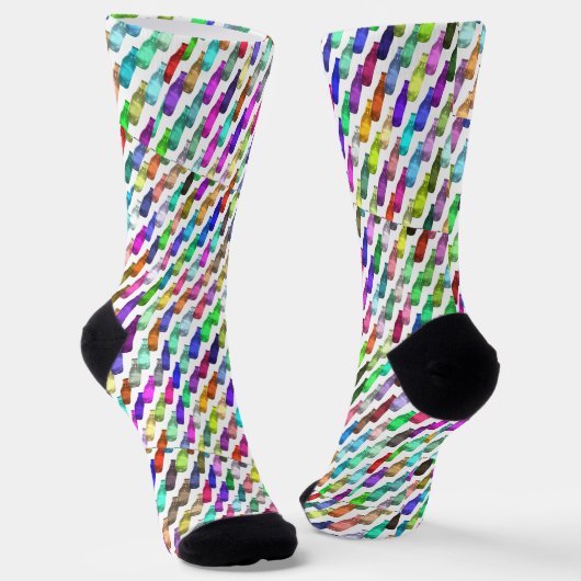 Mehrfarbige Limonadenflaschen Socken (Gewinkelt)