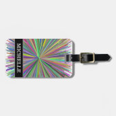 Mehrfarbige Linie Explosions-Muster + Gepäckanhänger (Vorderseite horizontal)